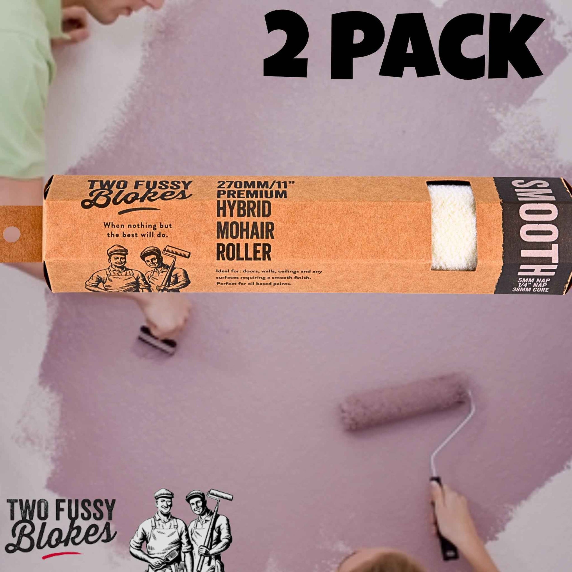 270mm Mohair Hybrid Paint Roller Sleeve -smooth 5mm Nap From Two Fussy Blokes (Copy)