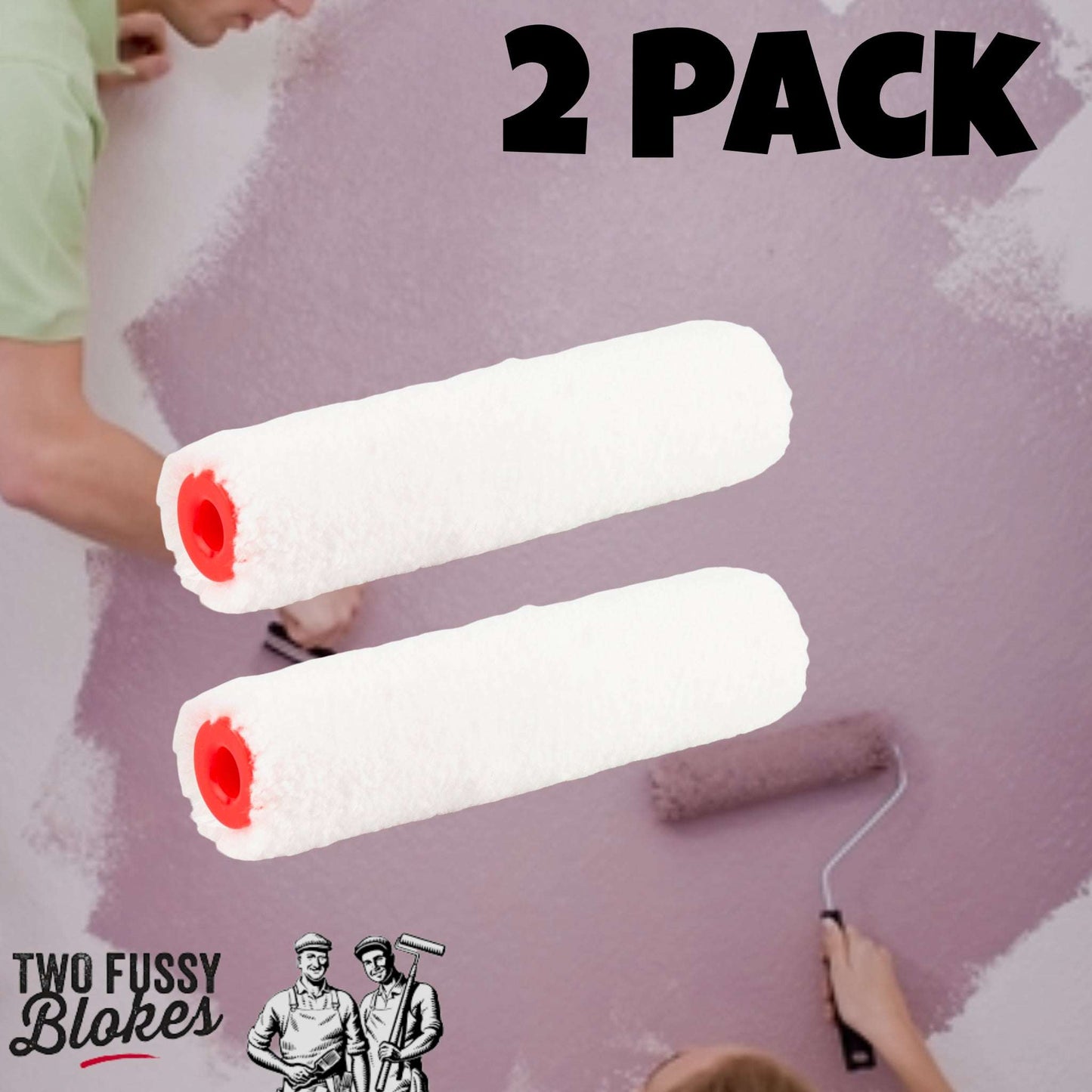 100mm Microfibre Paint Mini-Roller Sleeve EACH-Smooth 5mm Nap From Two Fussy Blokes