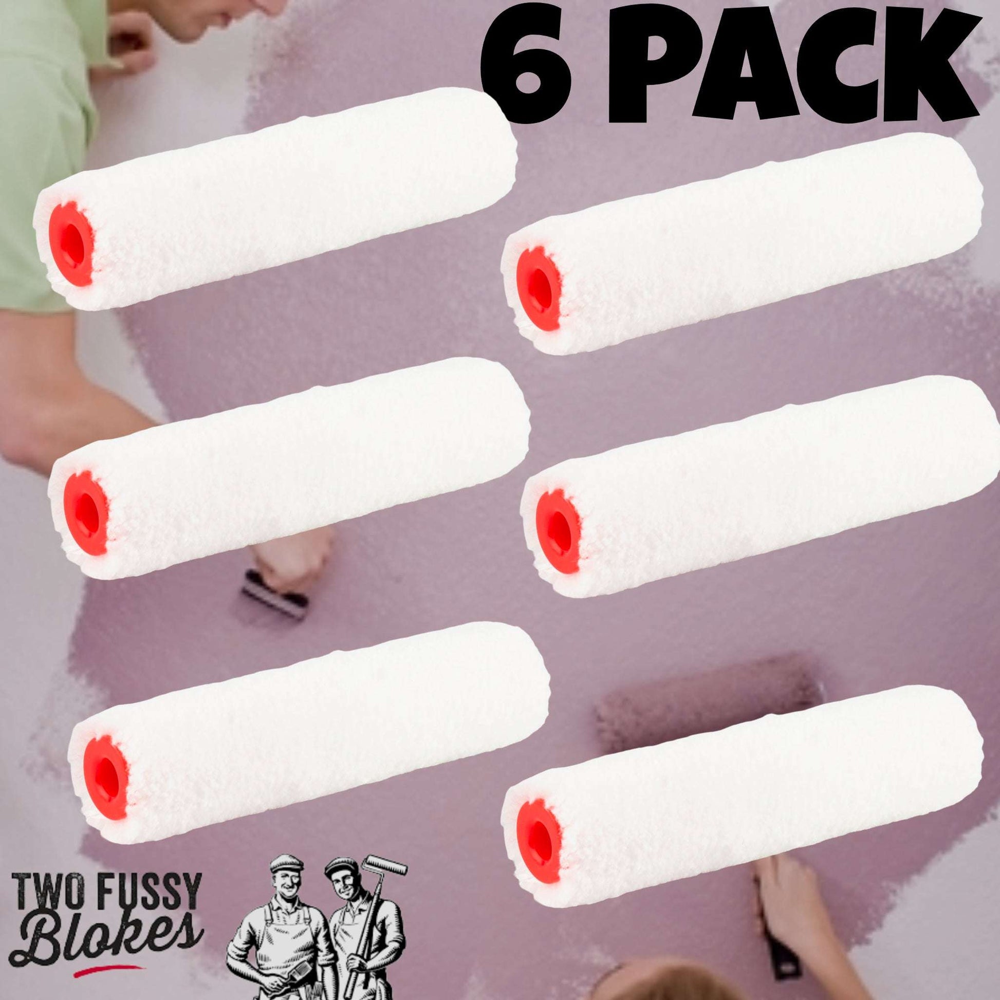100mm Microfibre Paint Mini-Roller Sleeve EACH-Smooth 5mm Nap From Two Fussy Blokes