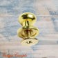 Antique Brass "MINIATURE" jewelry box vintage knob 8mm dia