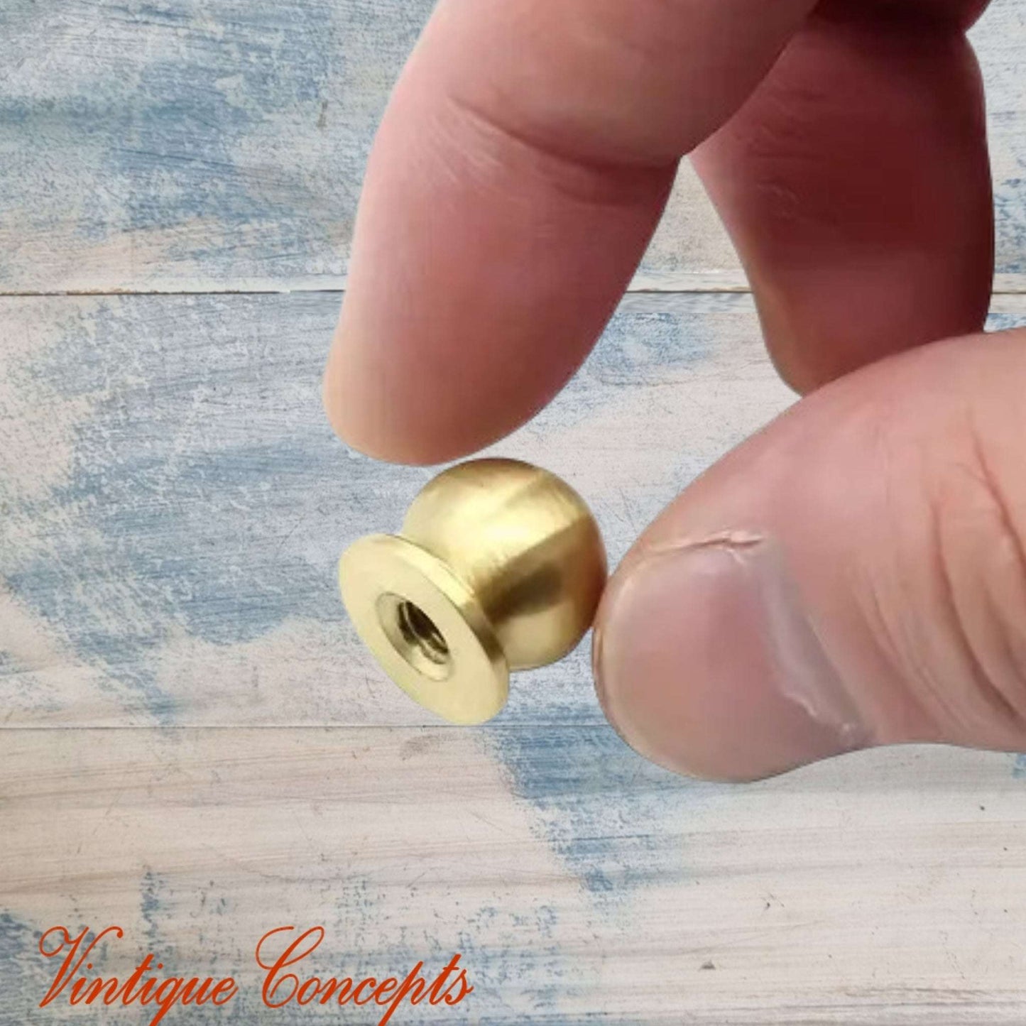 Antique Solid Brass premium jewelry box vintage knob 12mm dia