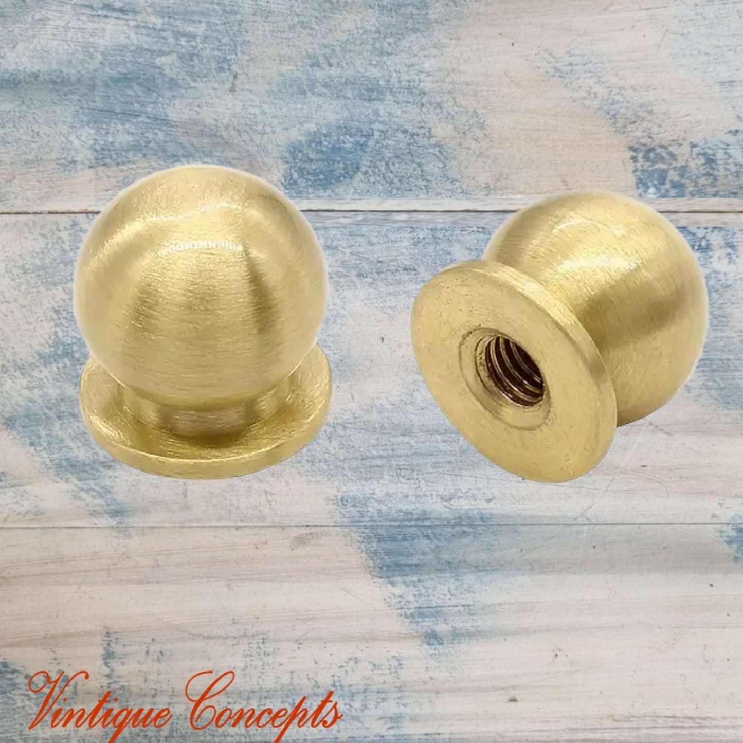 Antique Solid Brass premium jewelry box vintage knob 12mm dia