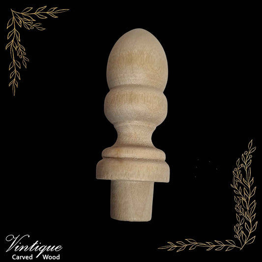 Woodcraft Domed spire wood finial 60mm x 18mm