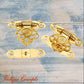 Victorias Vintage Jewelry Box Latch Lock 37mm x 25mm-Gold