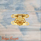 Victorias Vintage Jewelry Box Latch Lock 37mm x 25mm-Gold