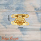 Victorias Vintage Jewelry Box Latch Lock 37mm x 25mm-Gold