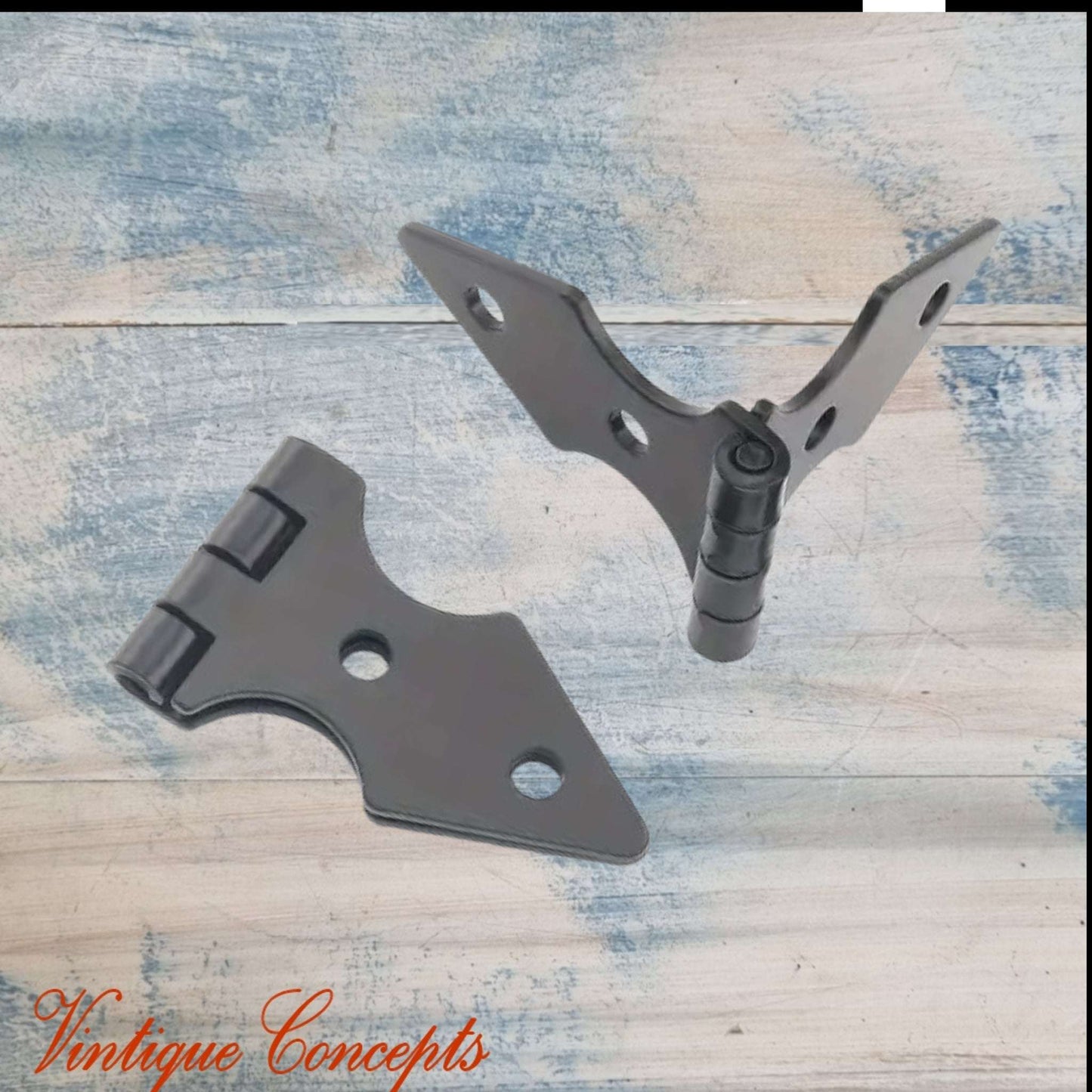 Rustic barn Black Butt Hinge 79mm long for Furniture