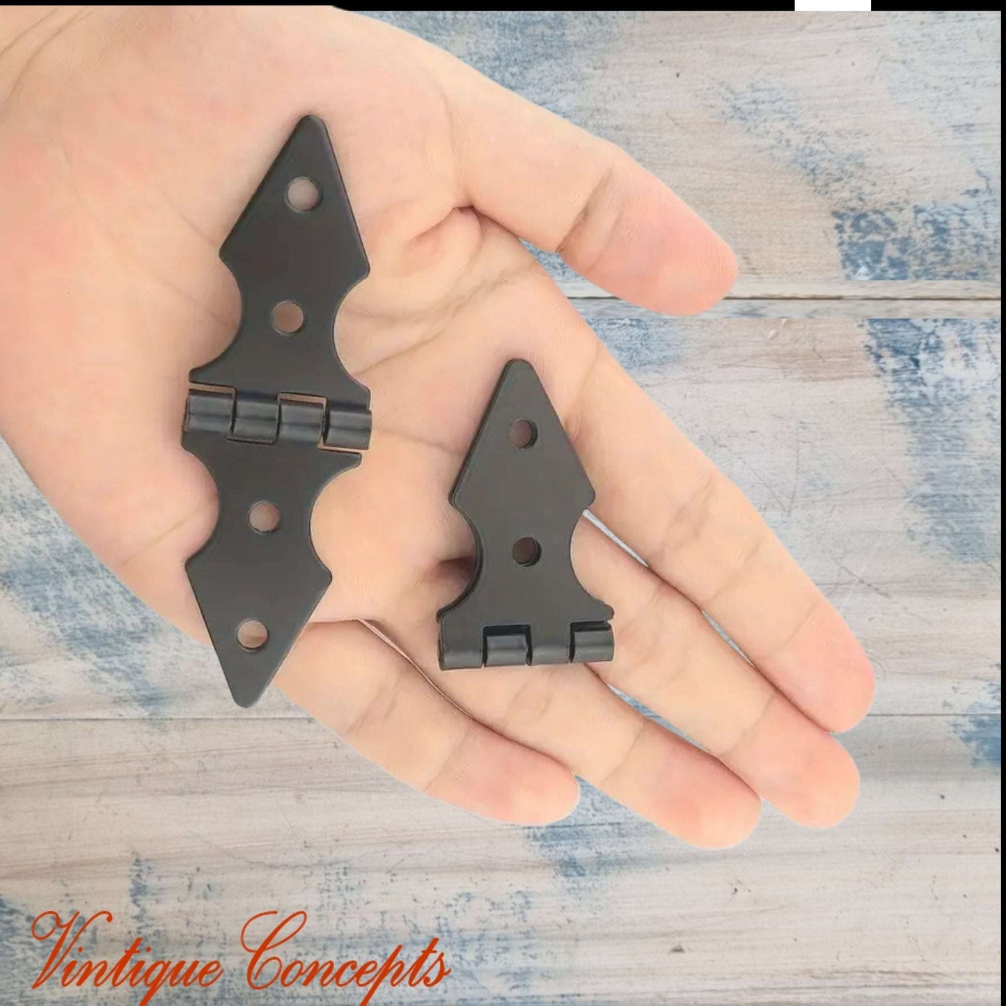 Rustic barn Black Butt Hinge 79mm long for Furniture