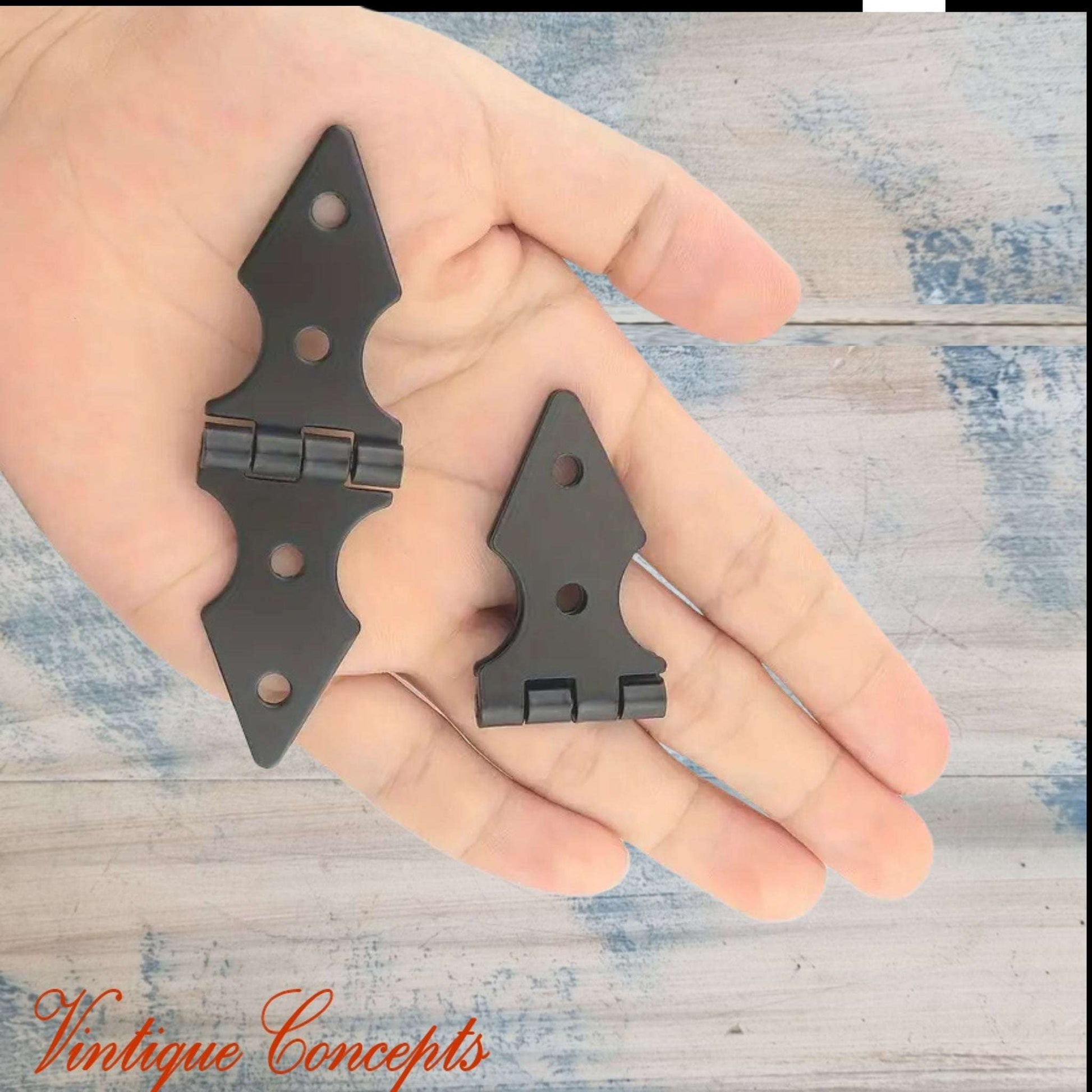 Rustic barn Black Butt Hinge 79mm long for Furniture