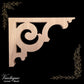 Carved wooden Lace Fretwork Corner -(FW30) 285mm x 205mm
