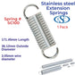 Stainless Steel Extension Spring 171.45mm Long (36.12 OD x 3.05 WD) SC100 (1 Pack) from Century
