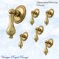 Edwardian Teardrop Antiqued Brass Cabinet / Drawer Handle (50mm teardrop)