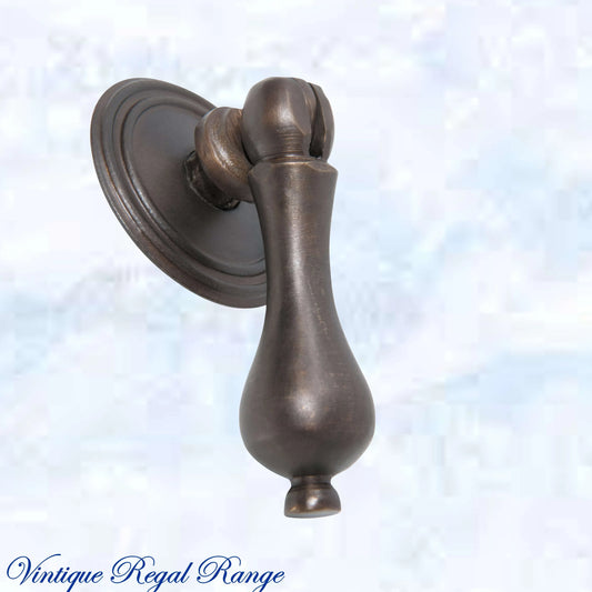 Edwardian Teardrop Antiqued Brass Cabinet / Drawer Handle (50mm teardrop) - Vintique Concepts