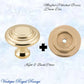 Mayfair cupola Solid Brass Cabinet knob 25mm Dia (various finishes) - Vintique Concepts