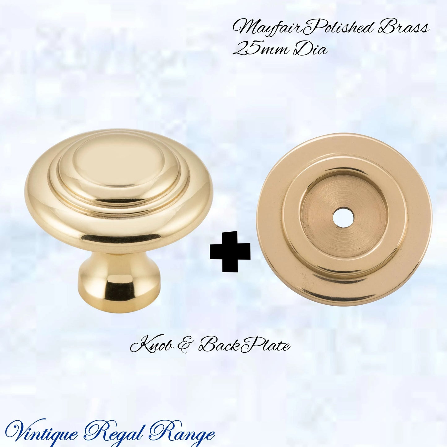 Mayfair cupola Solid Brass Cabinet knob 25mm Dia (various finishes) - Vintique Concepts