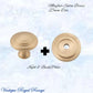 Mayfair cupola Solid Brass Cabinet knob 25mm Dia (various finishes) - Vintique Concepts