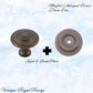 Mayfair cupola Solid Brass Cabinet knob 25mm Dia (various finishes) - Vintique Concepts