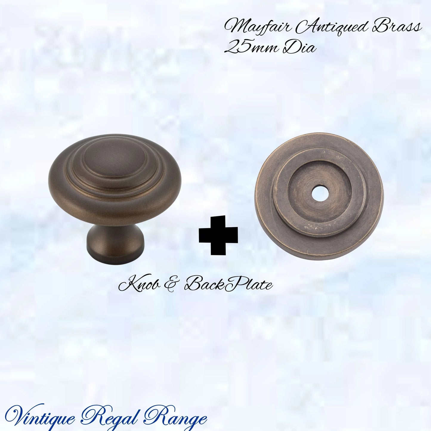 Mayfair cupola Solid Brass Cabinet knob 25mm Dia (various finishes) - Vintique Concepts