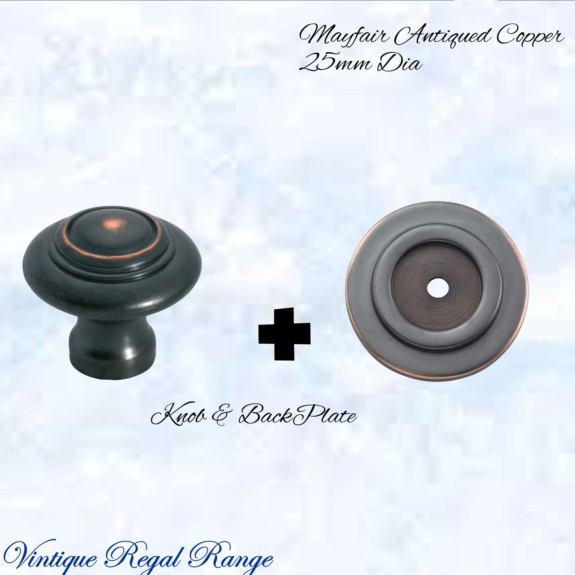 Mayfair cupola Solid Brass Cabinet knob 25mm Dia (various finishes) - Vintique Concepts