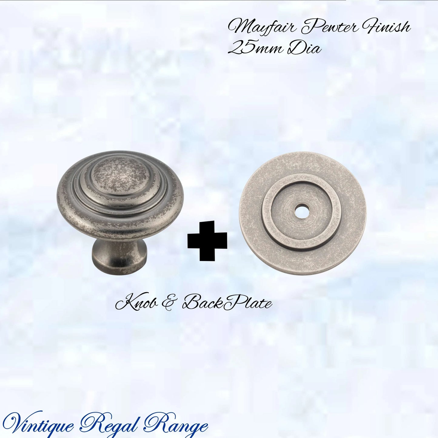 Mayfair cupola Solid Brass Cabinet knob 25mm Dia (various finishes) - Vintique Concepts