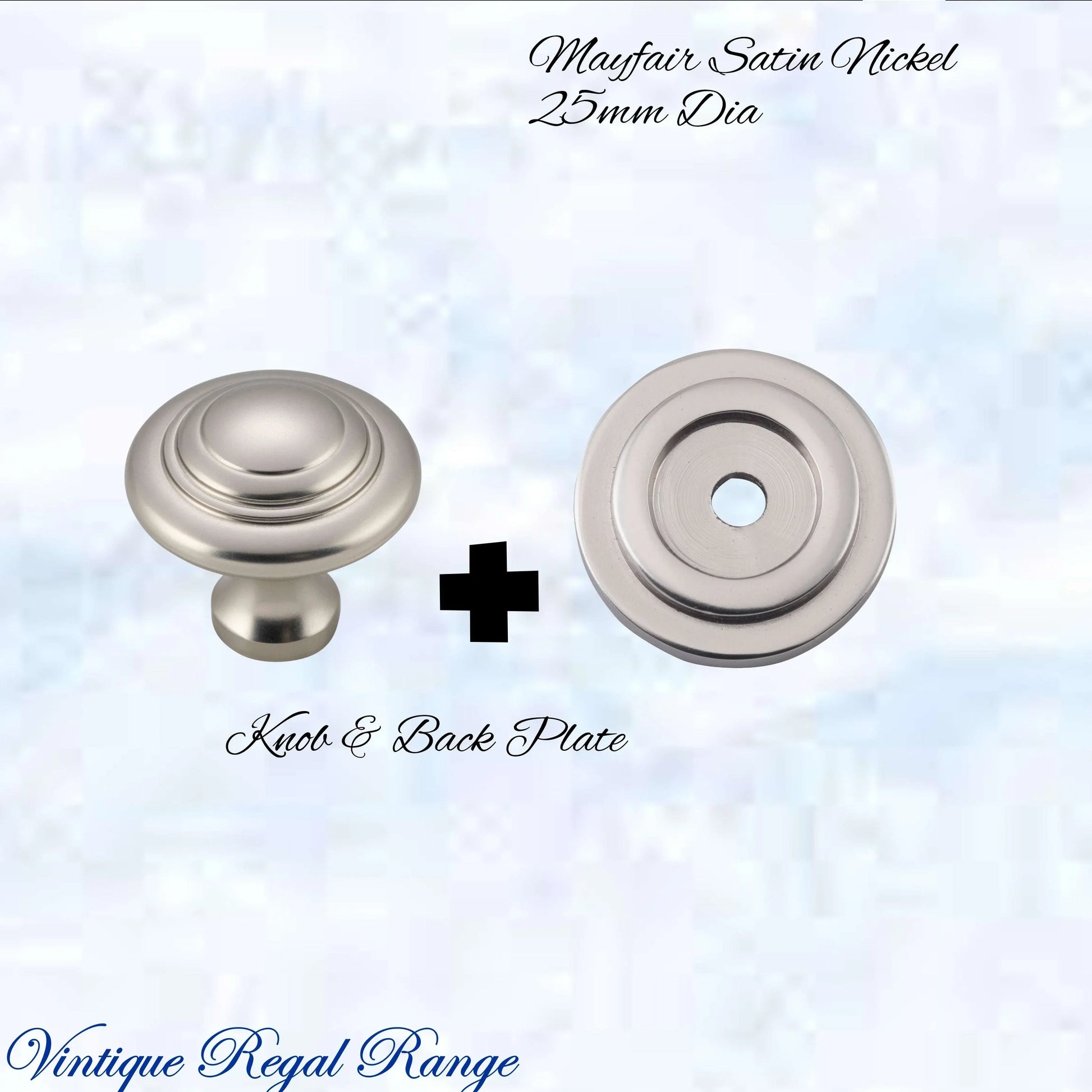 Mayfair cupola Solid Brass Cabinet knob 25mm Dia (various finishes) - Vintique Concepts