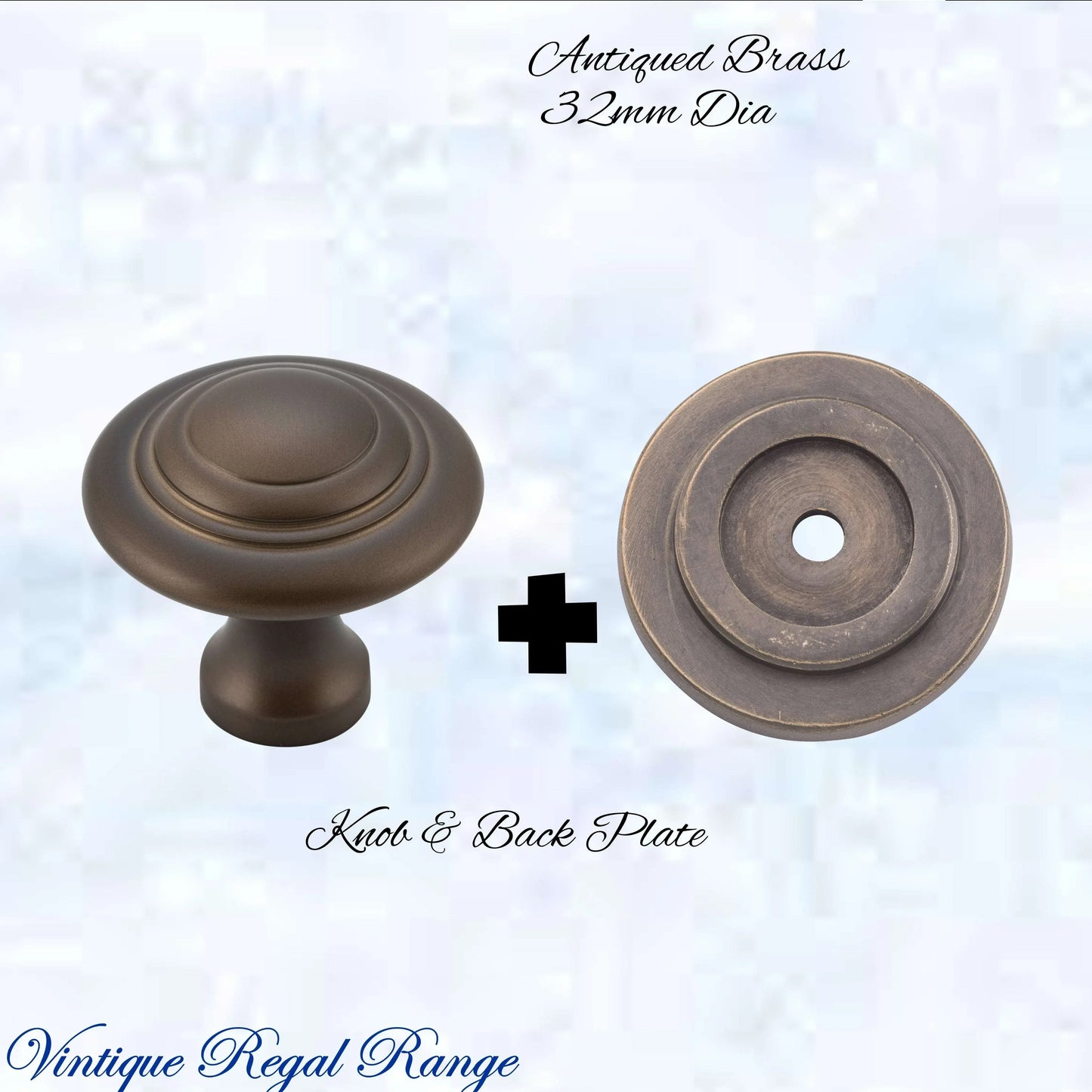 Mayfair cupola Solid Brass Cabinet knob 32mm Dia (various finishes) - Vintique Concepts