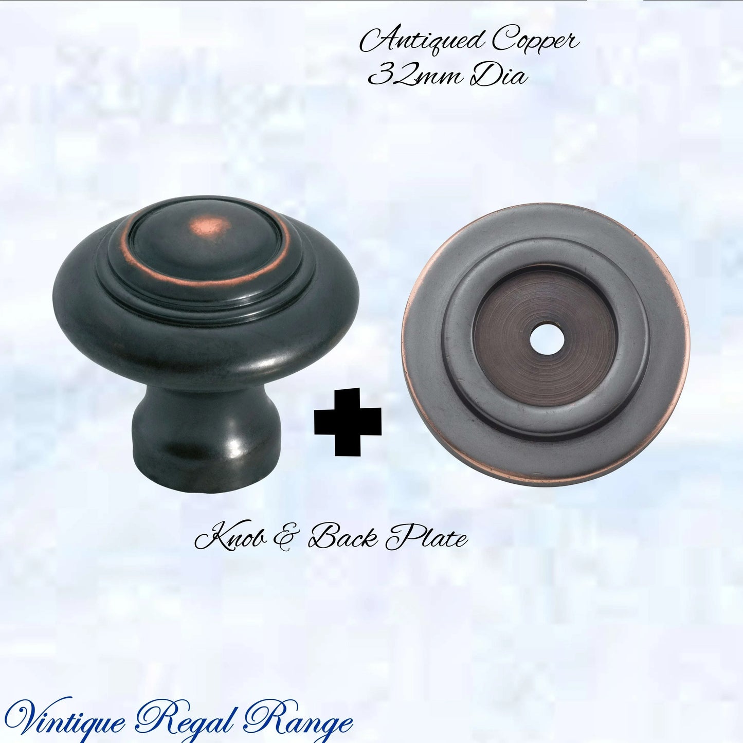 Mayfair cupola Solid Brass Cabinet knob 32mm Dia (various finishes) - Vintique Concepts