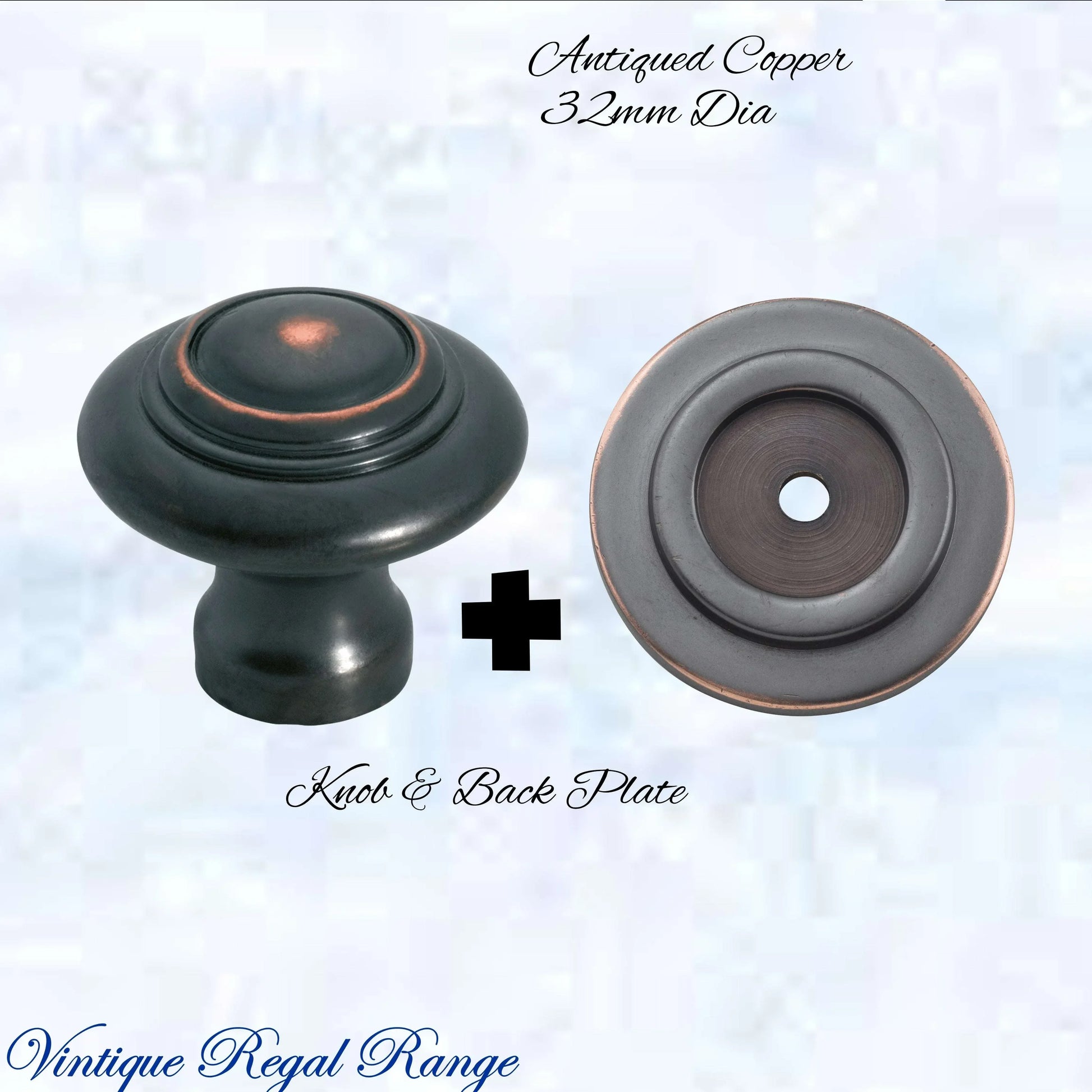 Mayfair cupola Solid Brass Cabinet knob 32mm Dia (various finishes) - Vintique Concepts