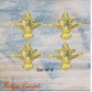 Antique Metal Feet for Jewelry Boxes -Gold finish - Small Decorative Feet (Set of 4)