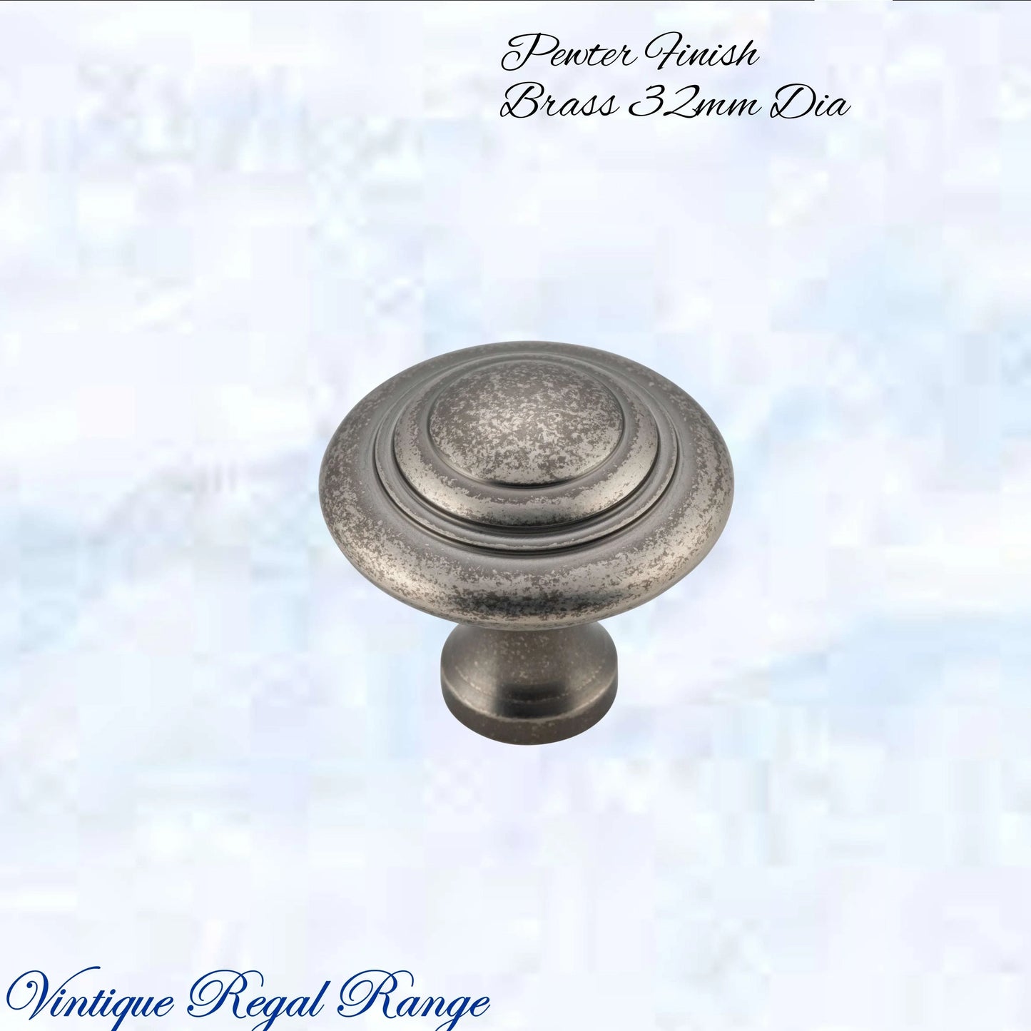 Mayfair cupola Solid Brass Cabinet knob 32mm Dia (various finishes) - Vintique Concepts