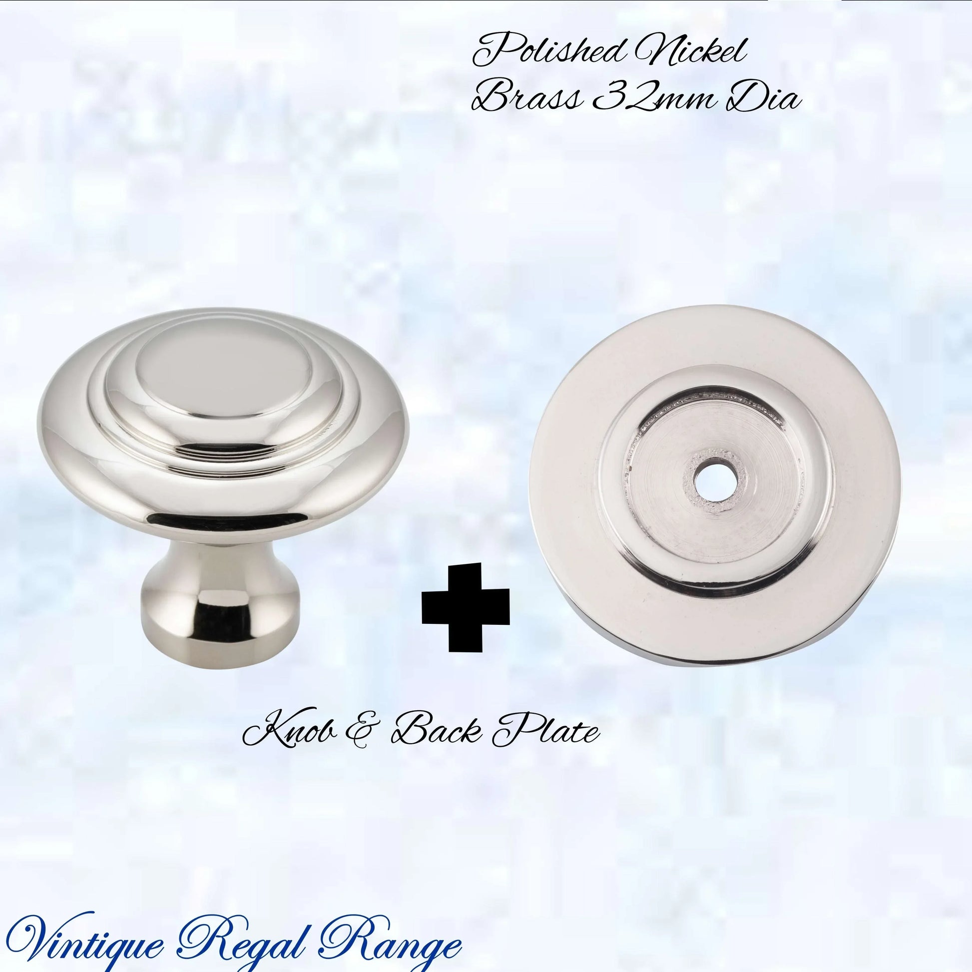 Mayfair cupola Solid Brass Cabinet knob 32mm Dia (various finishes) - Vintique Concepts