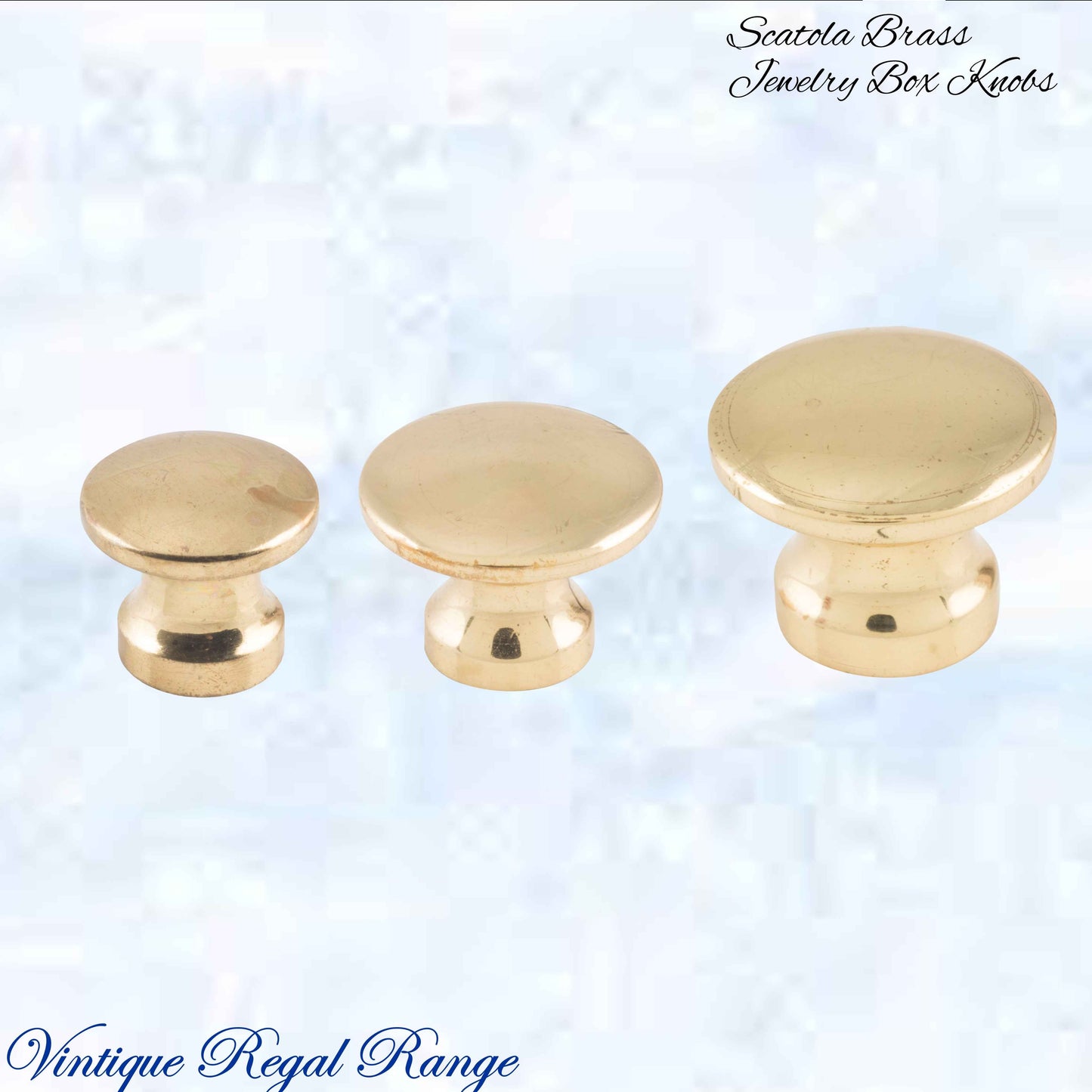 "Scatola" jewelery box premium Antiqued brass Knobs (3 sizes)
