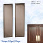 Antiqued Brass MODENA Polished brass Push Plate 300mm x 75mm - Vintique Concepts