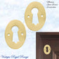 Polished Brass MODENA sheet brass Escutcheon 30x44mm
