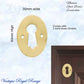 Polished Brass MODENA sheet brass Escutcheon 30x44mm