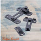Black "Slide and Drop' Swing latch 70mm x 50mm - Vintique Concepts