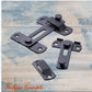 Black "Slide and Drop' Swing latch 70mm x 50mm