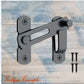 Black "Slide and Drop' Swing latch 70mm x 50mm - Vintique Concepts