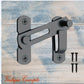 Black "Slide and Drop' Swing latch 70mm x 50mm
