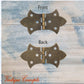 Elegant Edwardian box Hinge Bronze  31x26mm