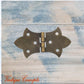 Elegant Edwardian box Hinge Bronze  31x26mm