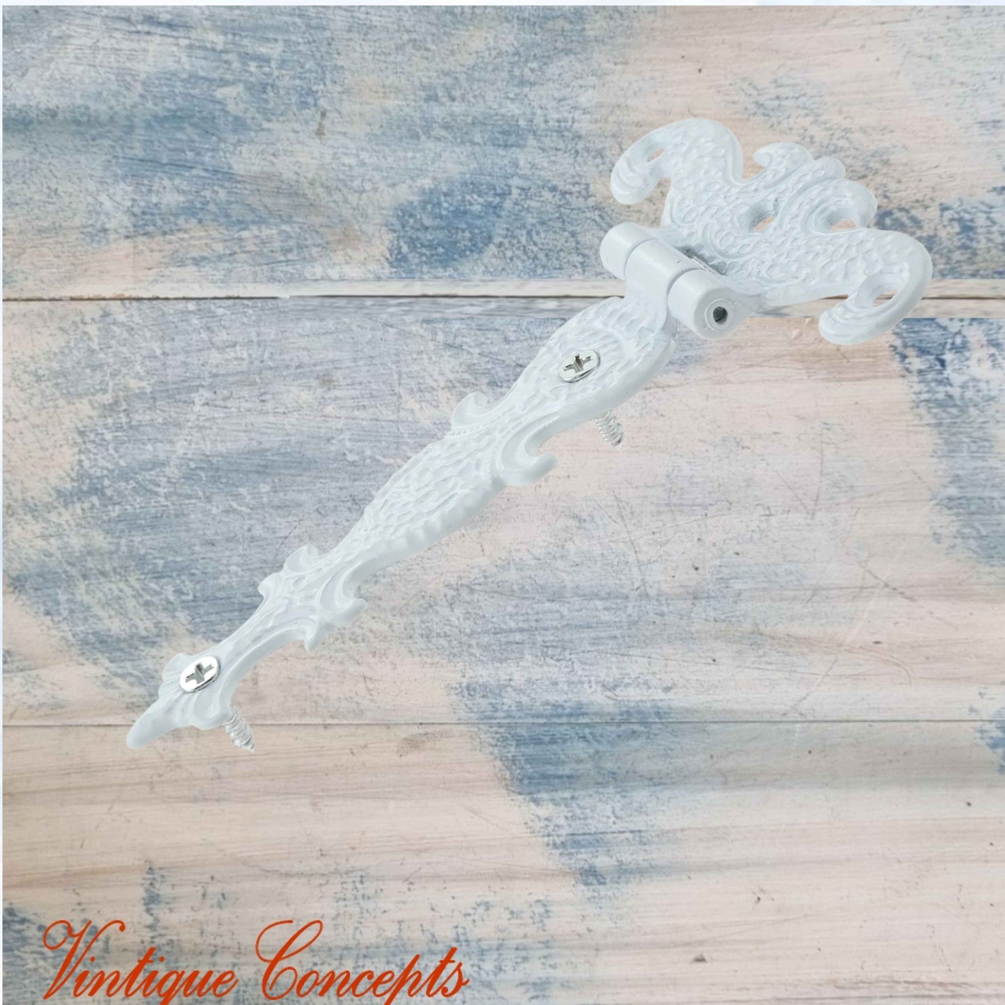 Antique Fancy Cabinet T-Hinge White 114mm x 75mm