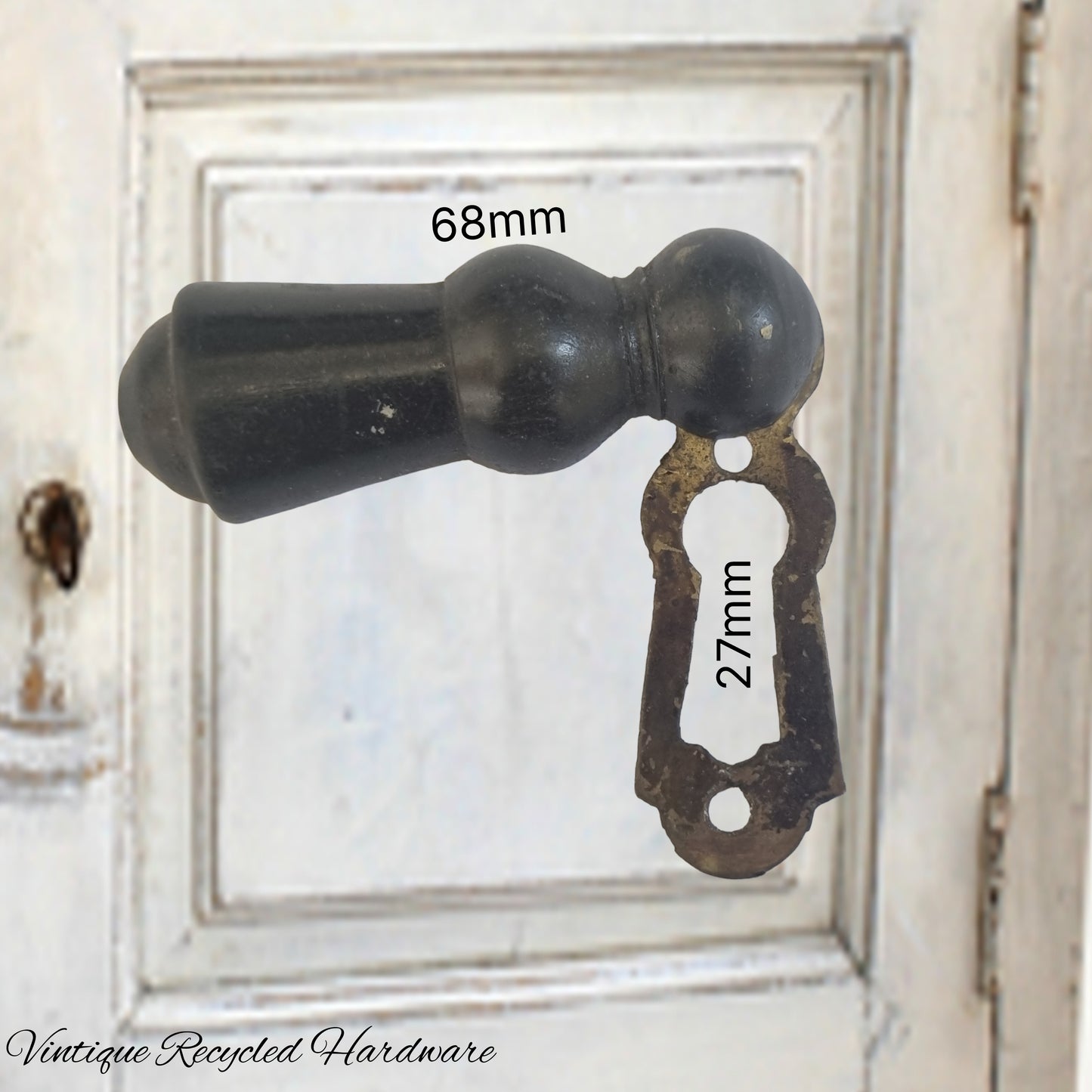 Recycled  bakelite brass Escutcheon 68mm long