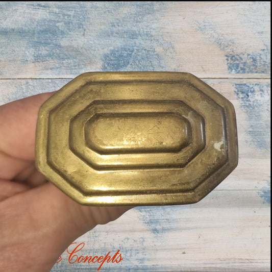 Solid Brass octangonal/rectangle door knob recycled 57x40mm
