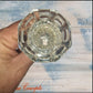Glass/Crystal with chrome base door knob recycled 60mm dia