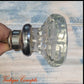 Glass/Crystal with chrome base door knob recycled 60mm dia