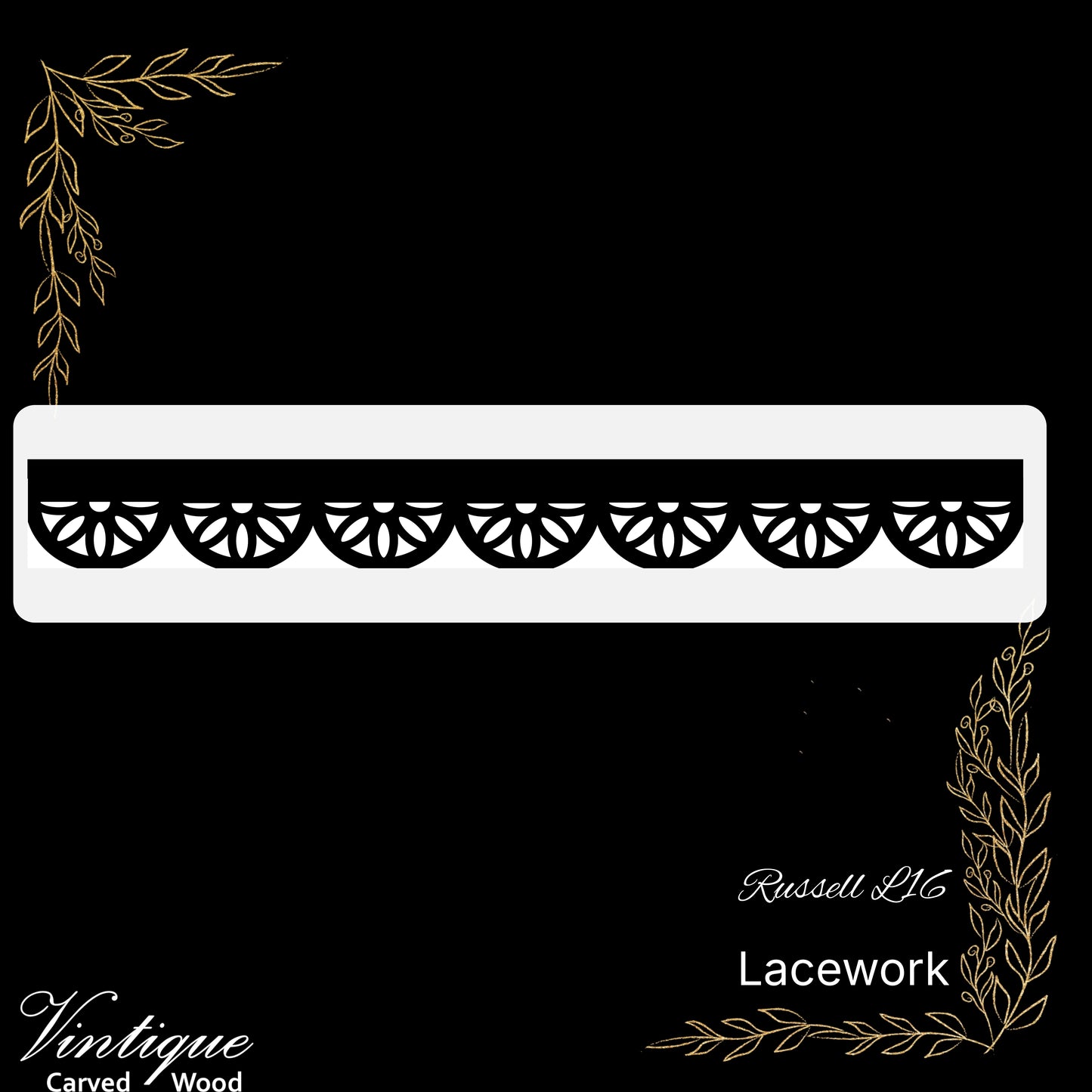 Wooden Lacework Border-Daisy (LW51) 120mm x 1050mm