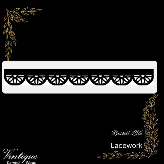 Wooden Lacework Border-Daisy (LW51) 120mm x 1050mm