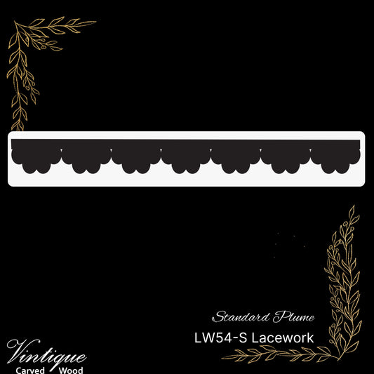 Wooden Lacework Border-Standard Plume (LW54-S) 105mm x 1050mm