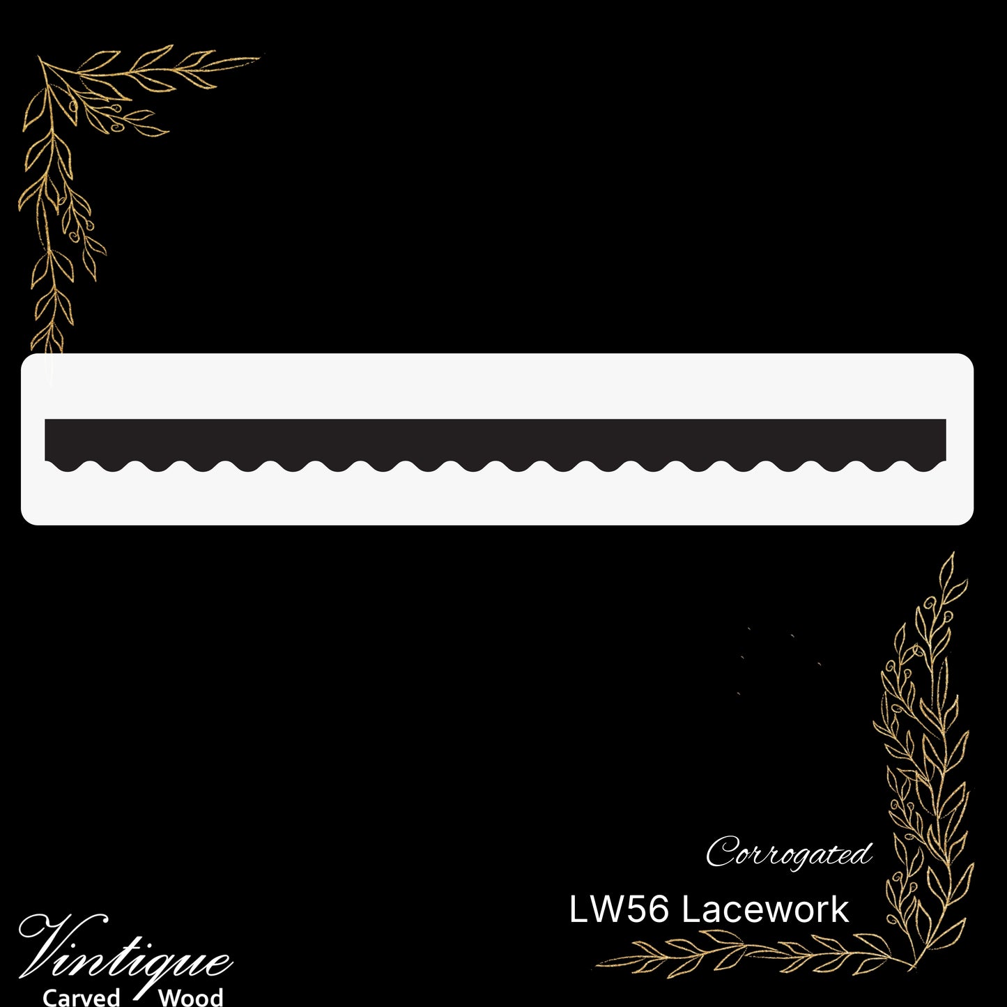 Wooden Lacework Border- Corrogated 70mm x 1050mm